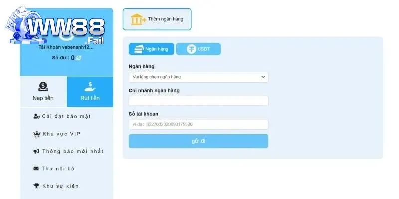 Rút Tiền Tại WW88 - Hướng Dẫn Toàn Tập Dành Cho Người Chơi 1 Chi tiết quy trình rút tiền trên hệ thống